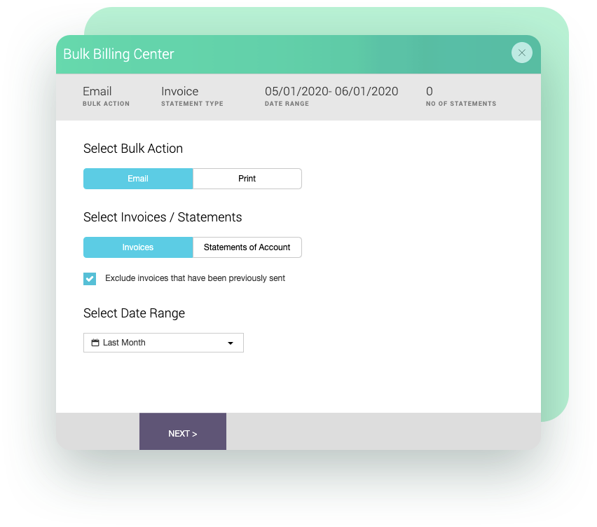 bulk billing center in CARET Legal