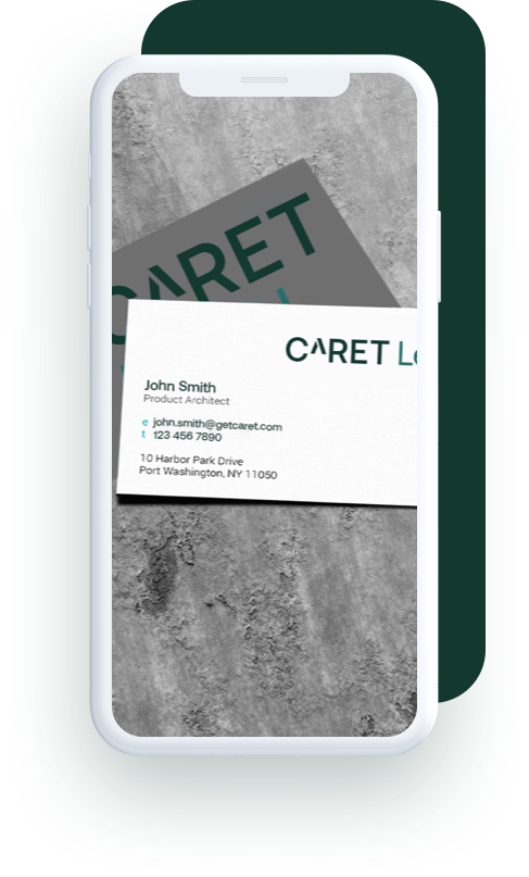 CARET Legal mobile app business scanner
