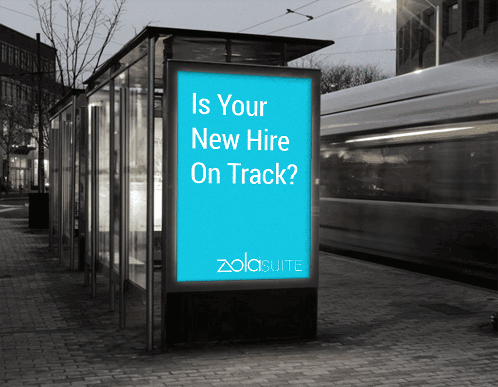 Is your new hire on track billboard on bus stop