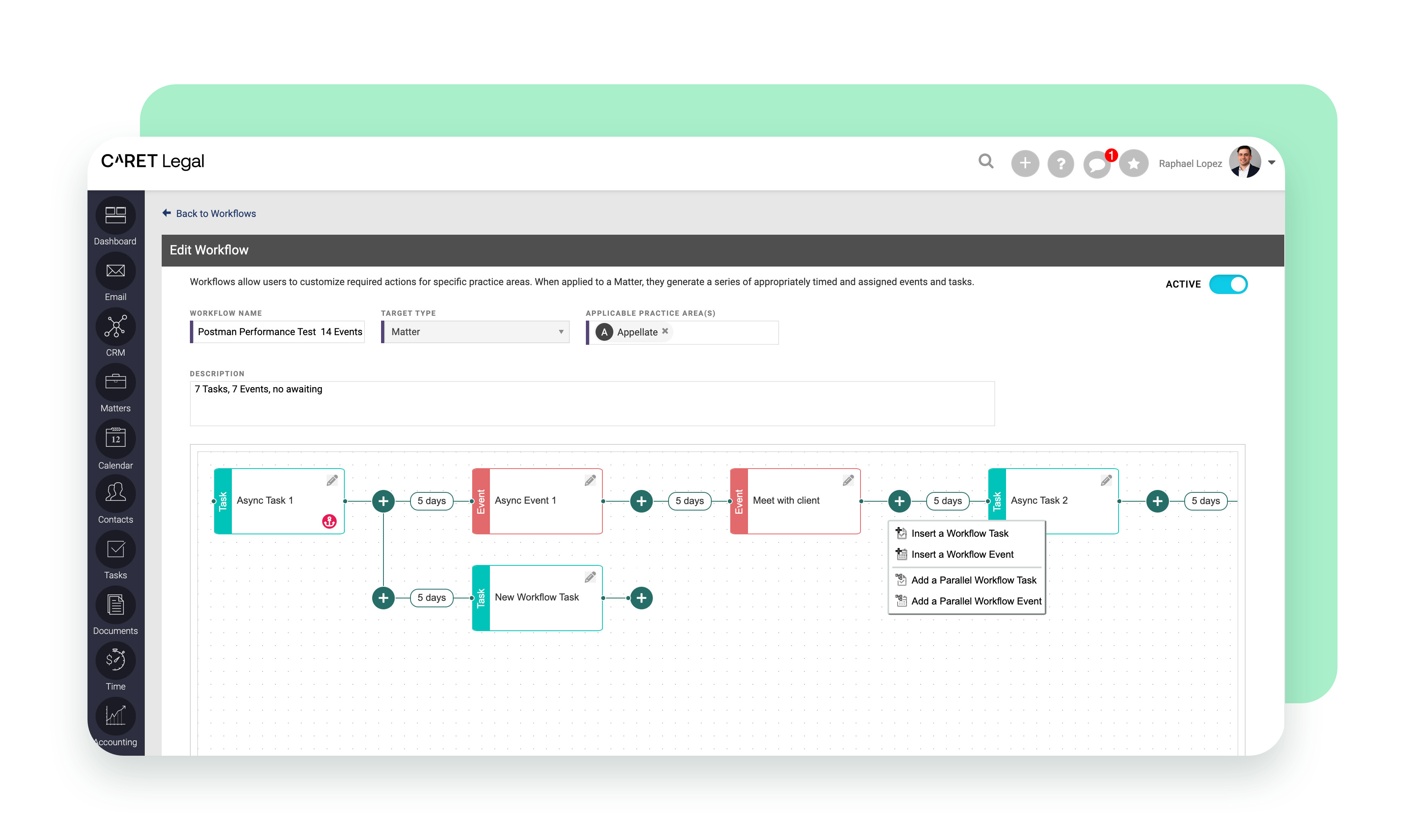 CARET Legal Workflows