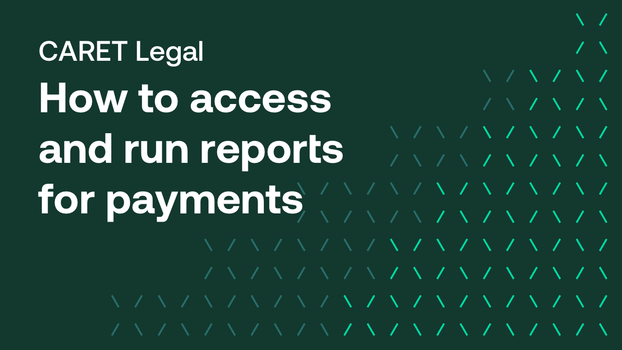 how to access and run reports for payments