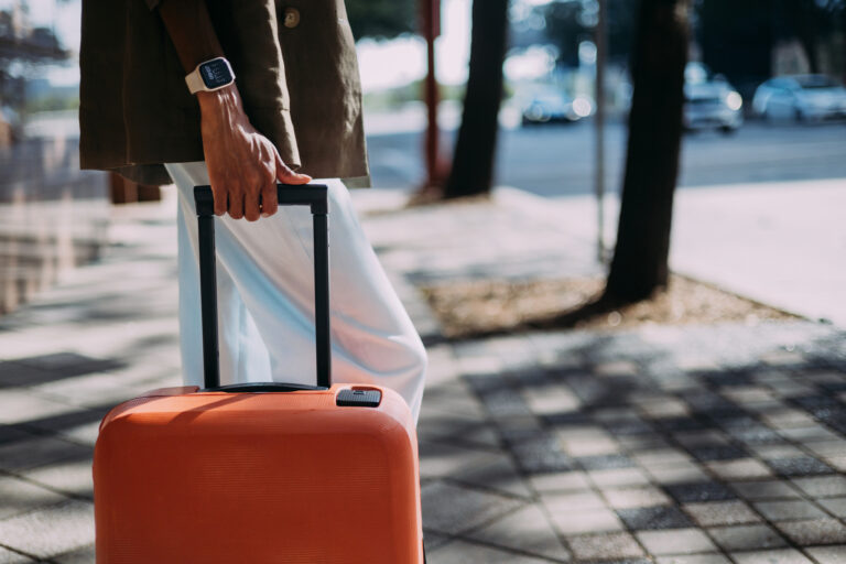 Woman traveling in summer