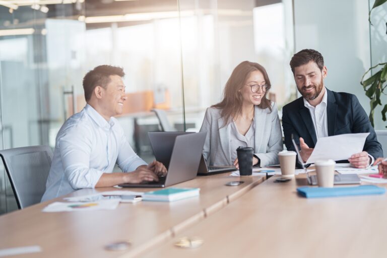 Group of legal professionals working together on firm automations
