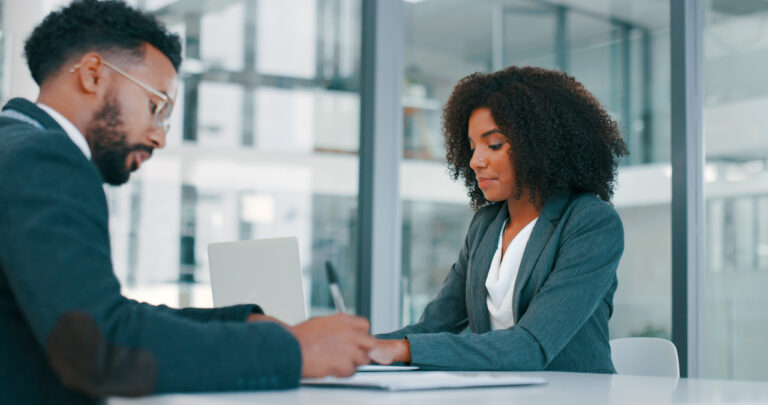 Litigation attorneys in meeting room
