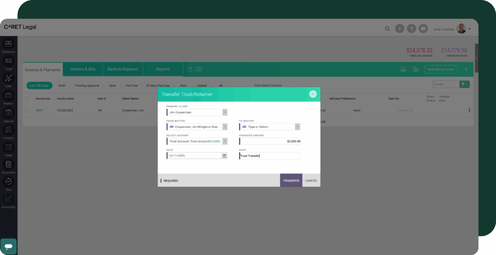 Matter to Matter Trust Transfer